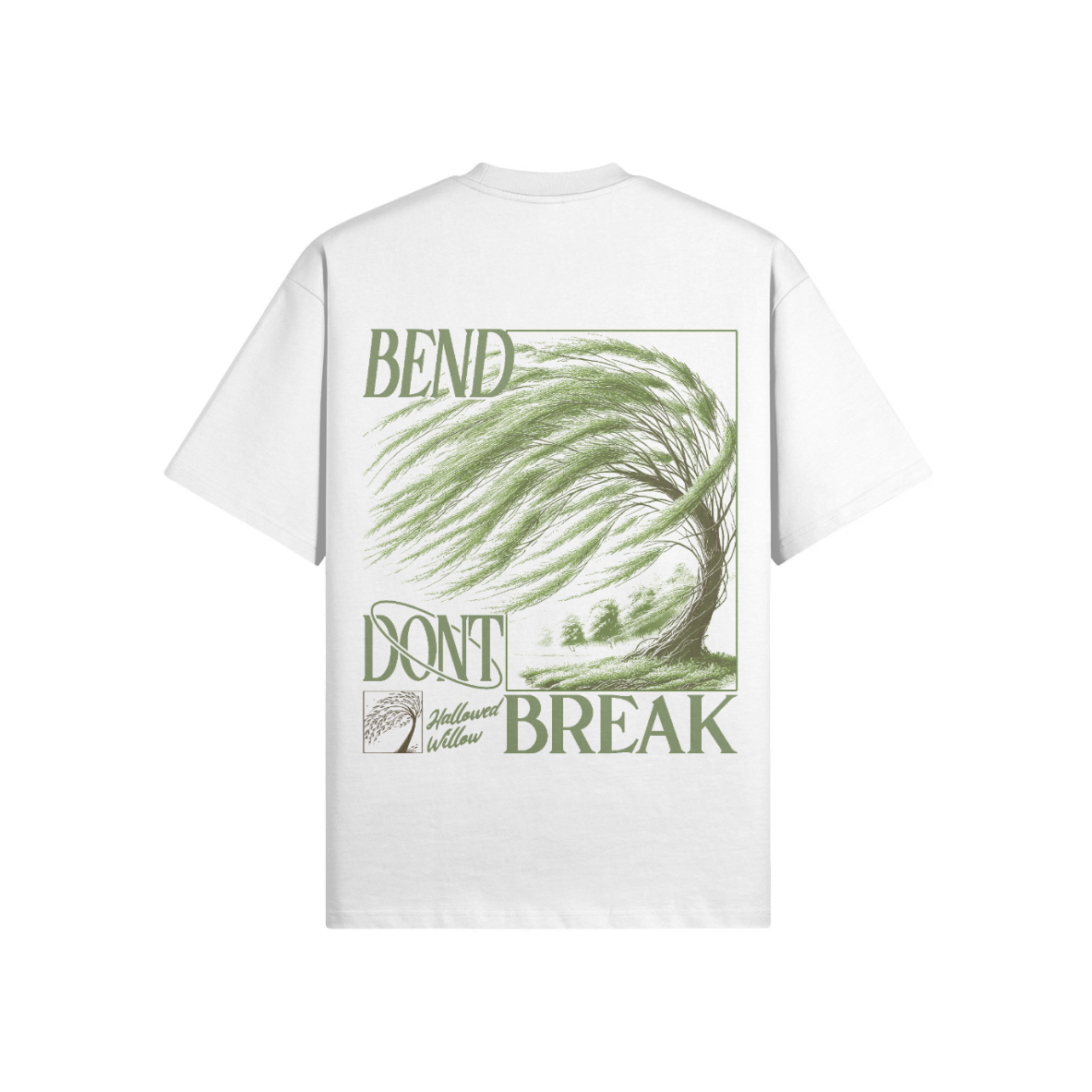 Bend Don't Break White - Heavyweight | Embroidered