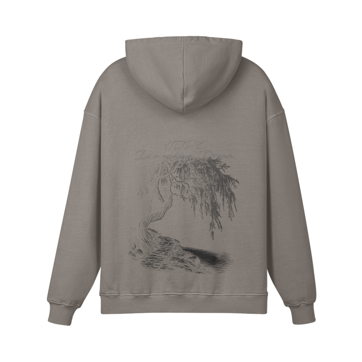 Oversized Willows Hope Hoodie Black Print
